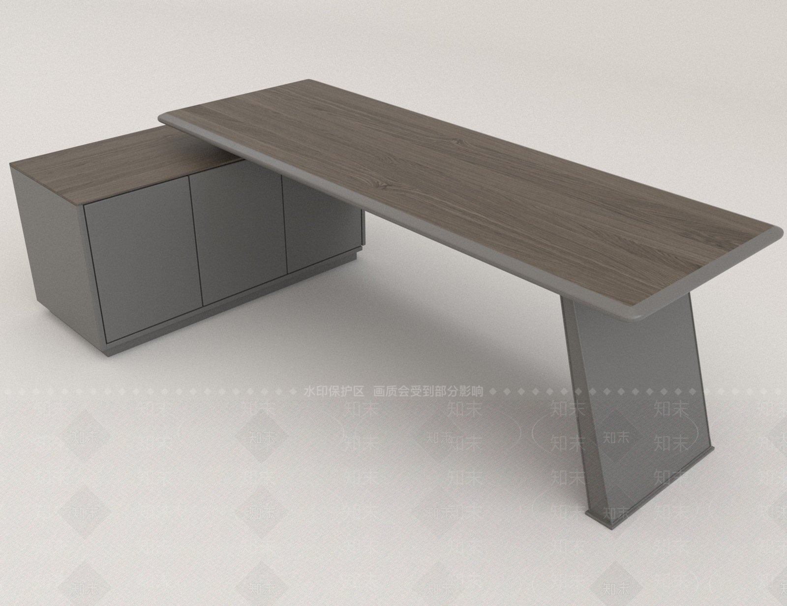 现代办公桌3D模型下载【ID:1176745917】