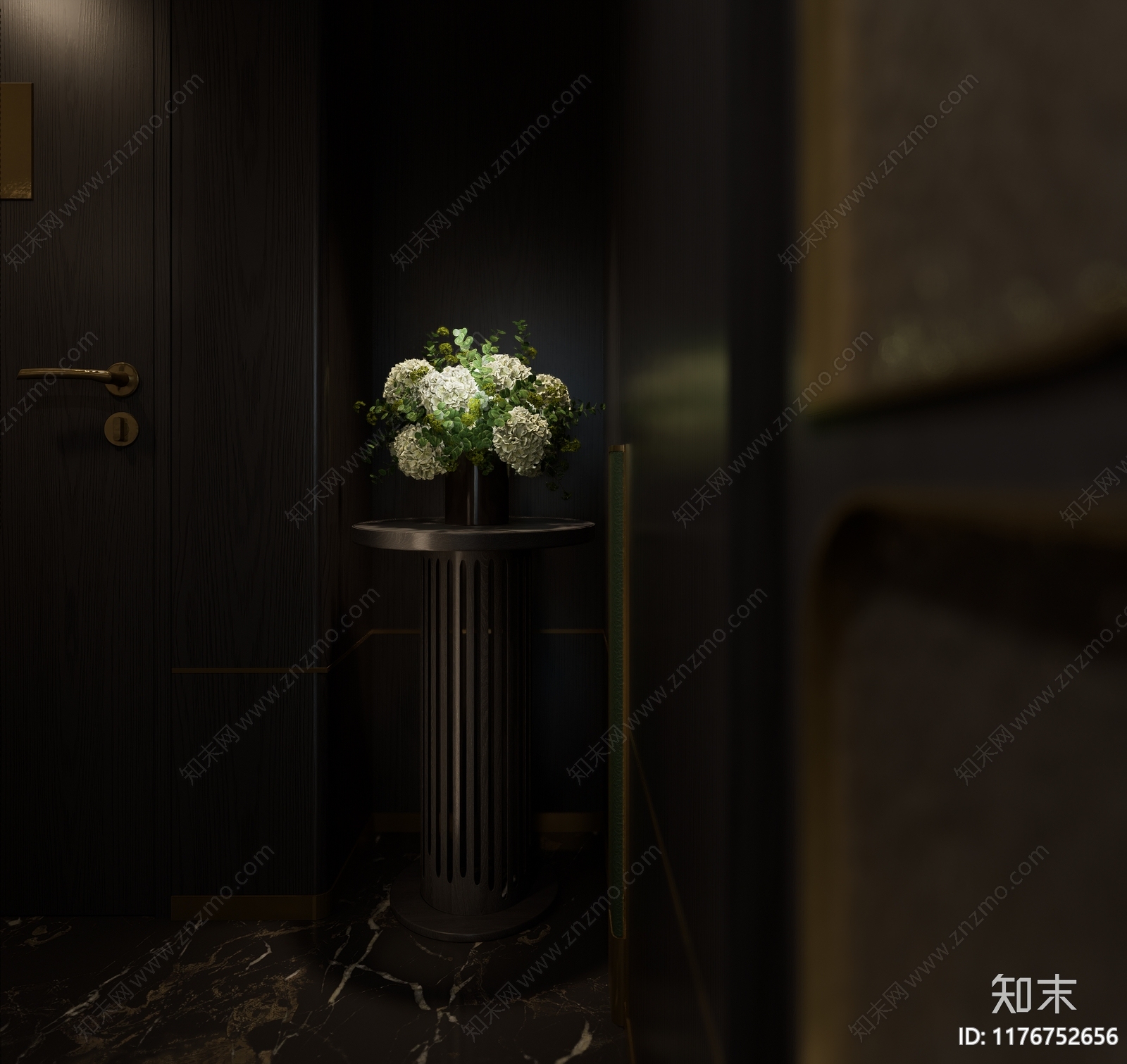 现代新中式花艺3D模型下载【ID:1176752656】