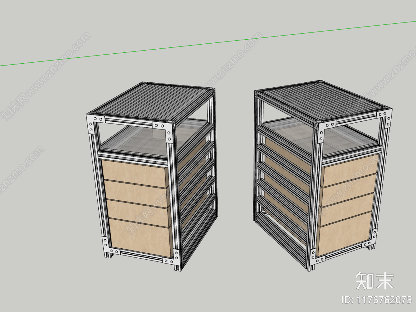 现代工业储物柜SU模型下载【ID:1176762075】