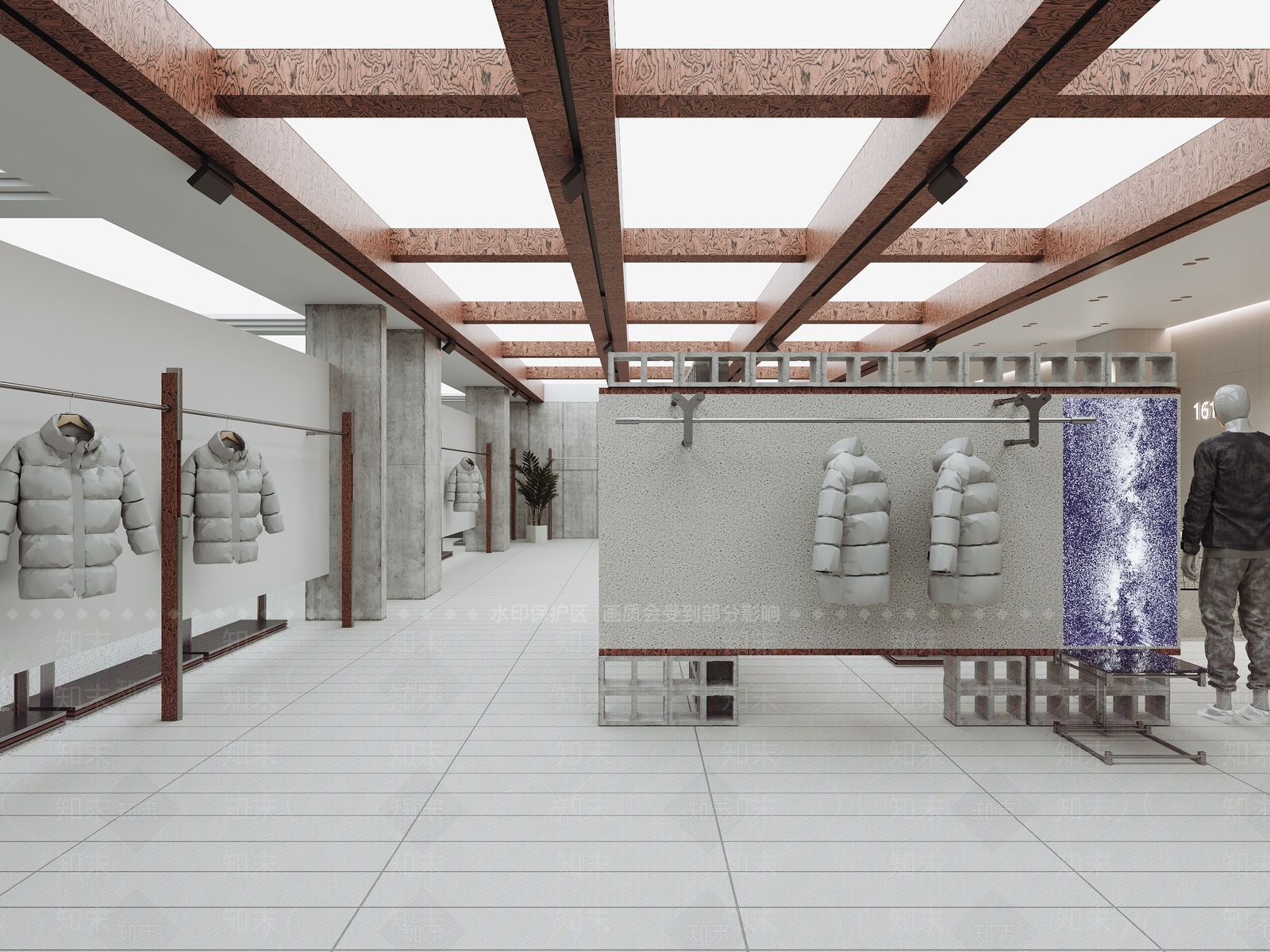 极简工业服装店3D模型下载【ID:1176763678】