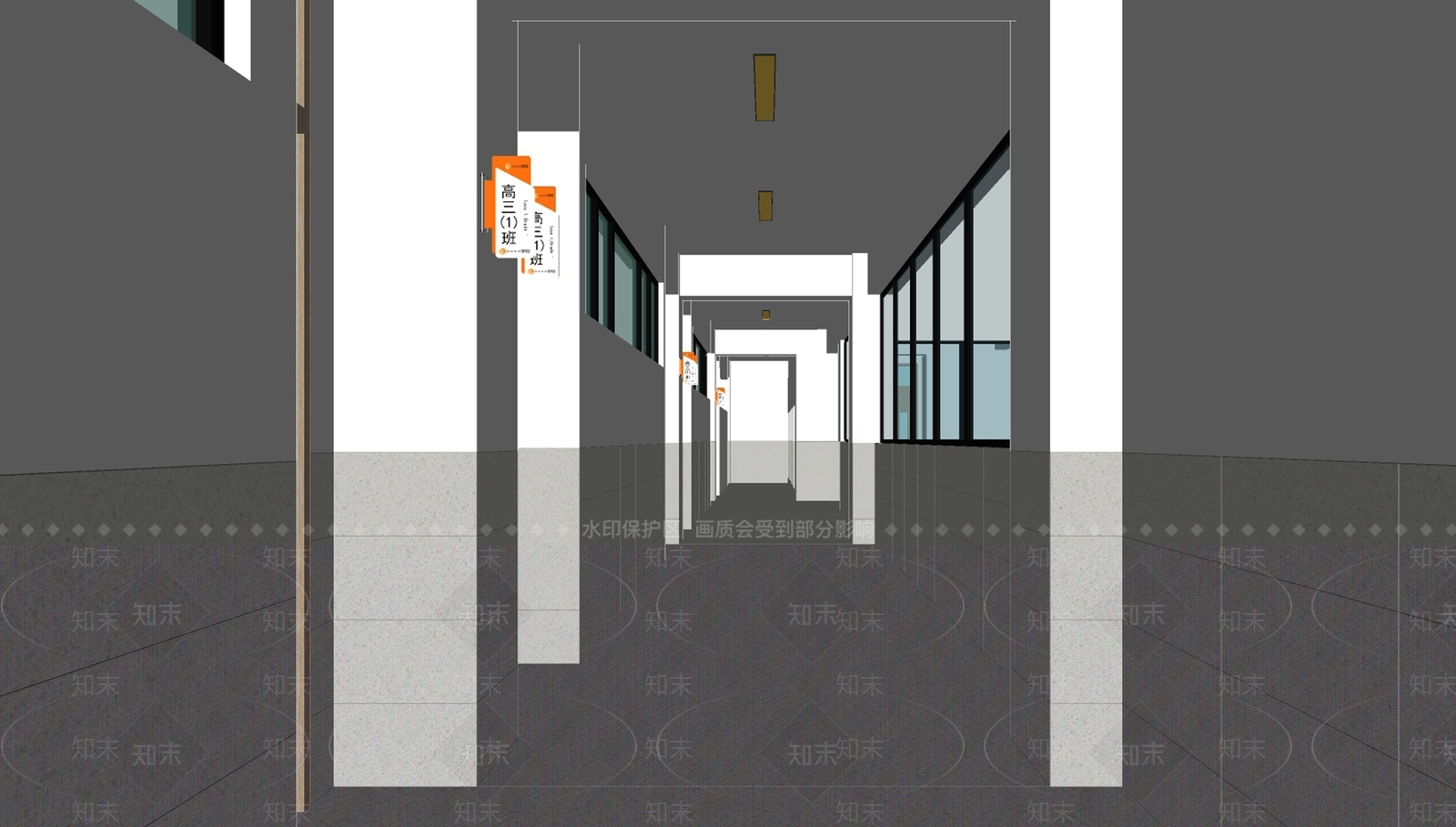现代其他学校空间SU模型下载【ID:1176766207】