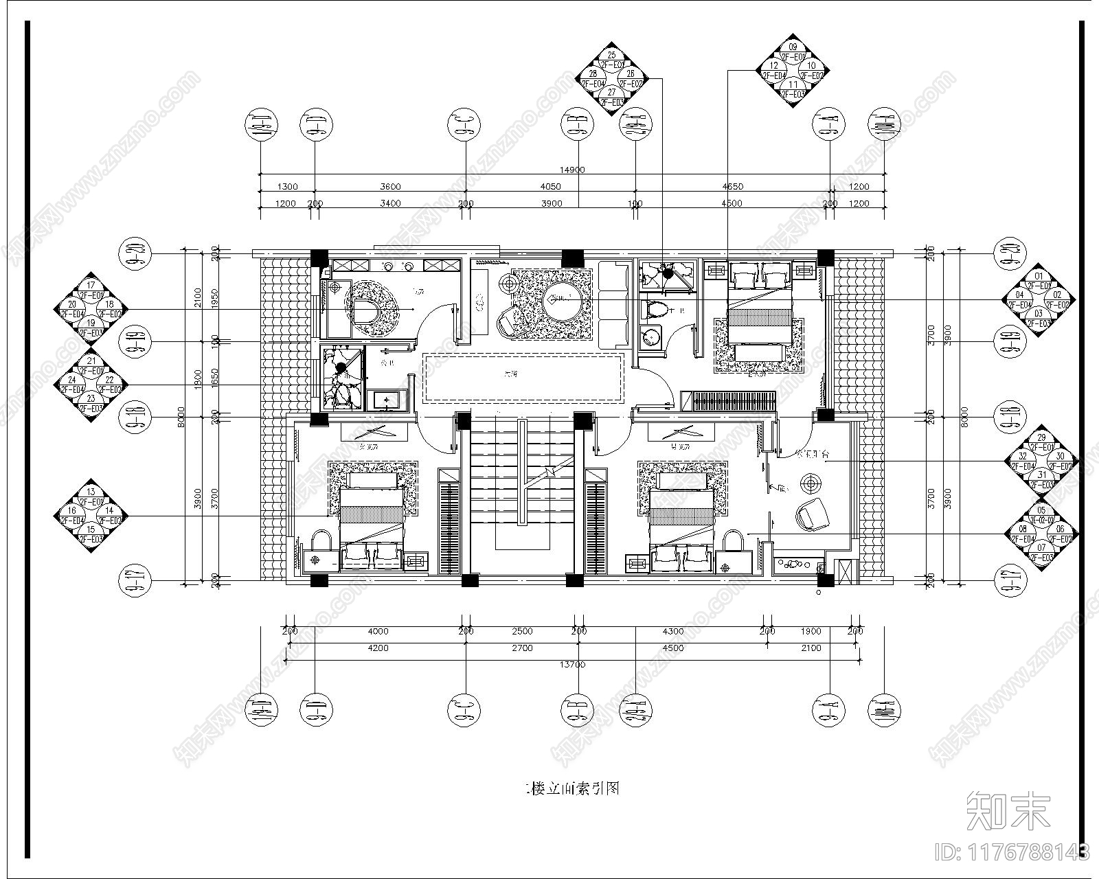 其他家装空间cad施工图下载【ID:1176788143】