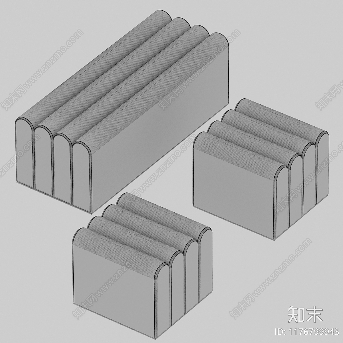 沙发凳3D模型下载【ID:1176799943】