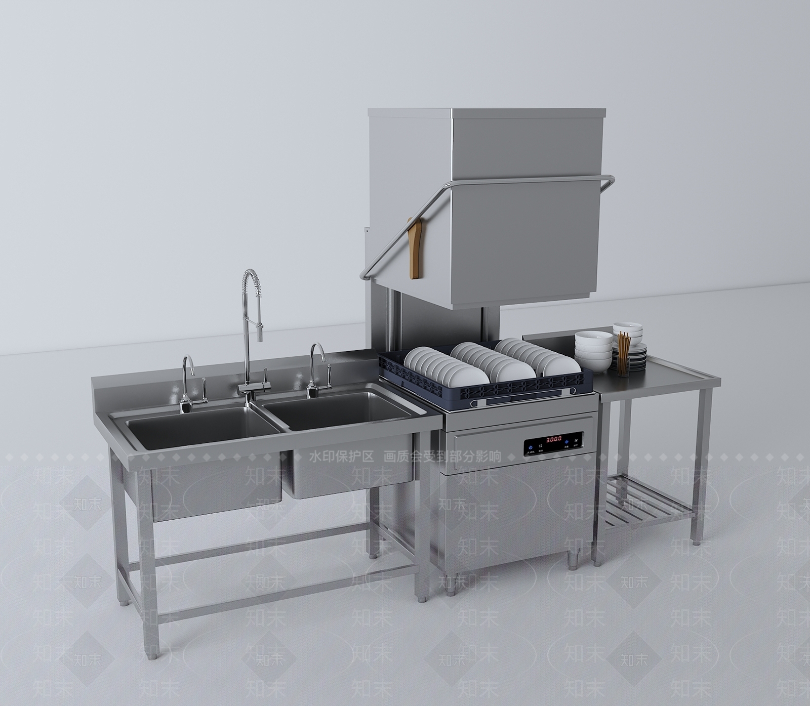 洗碗机SU模型下载【ID:1176827435】