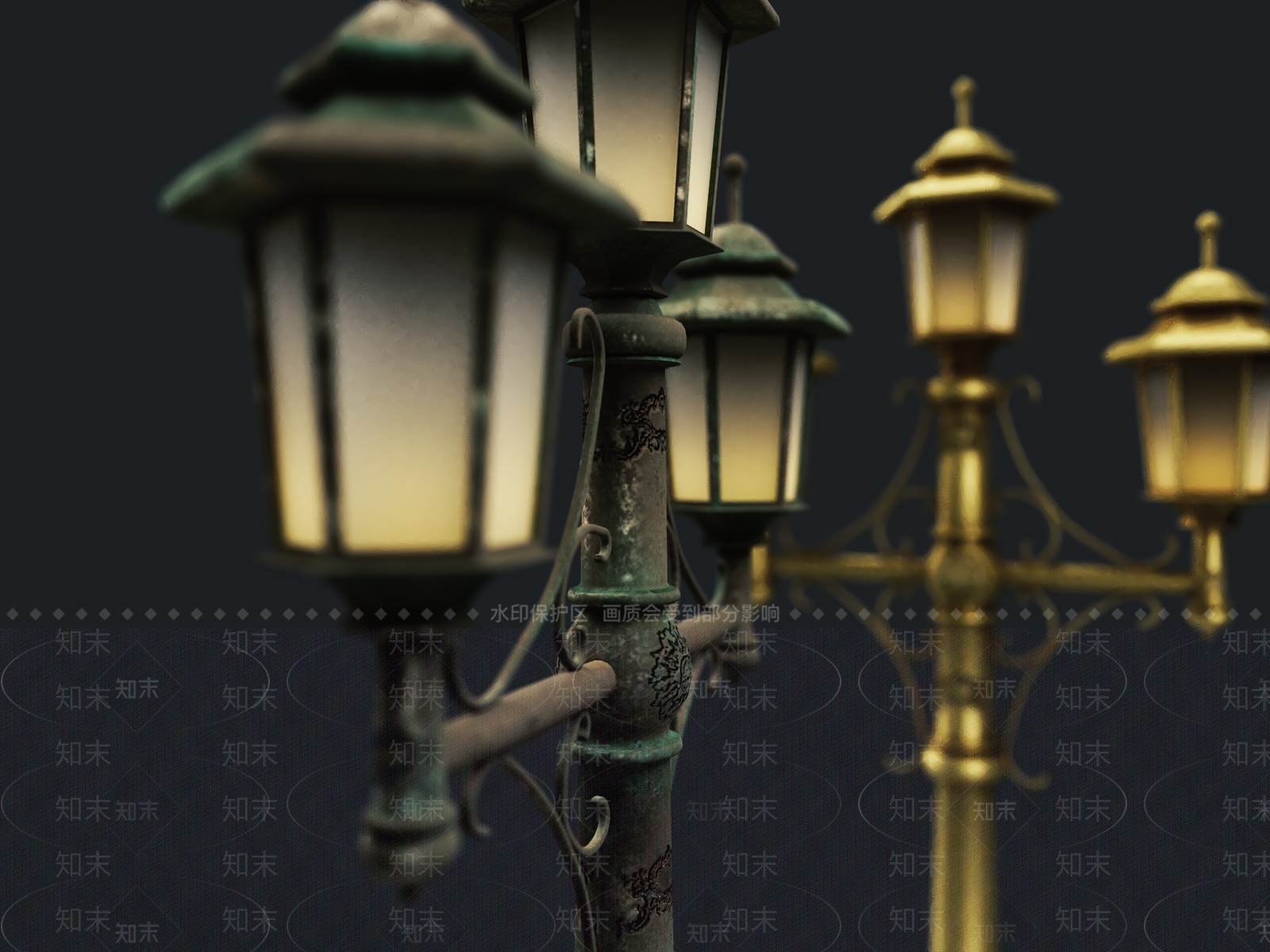 复古路灯3D模型下载【ID:1176829661】