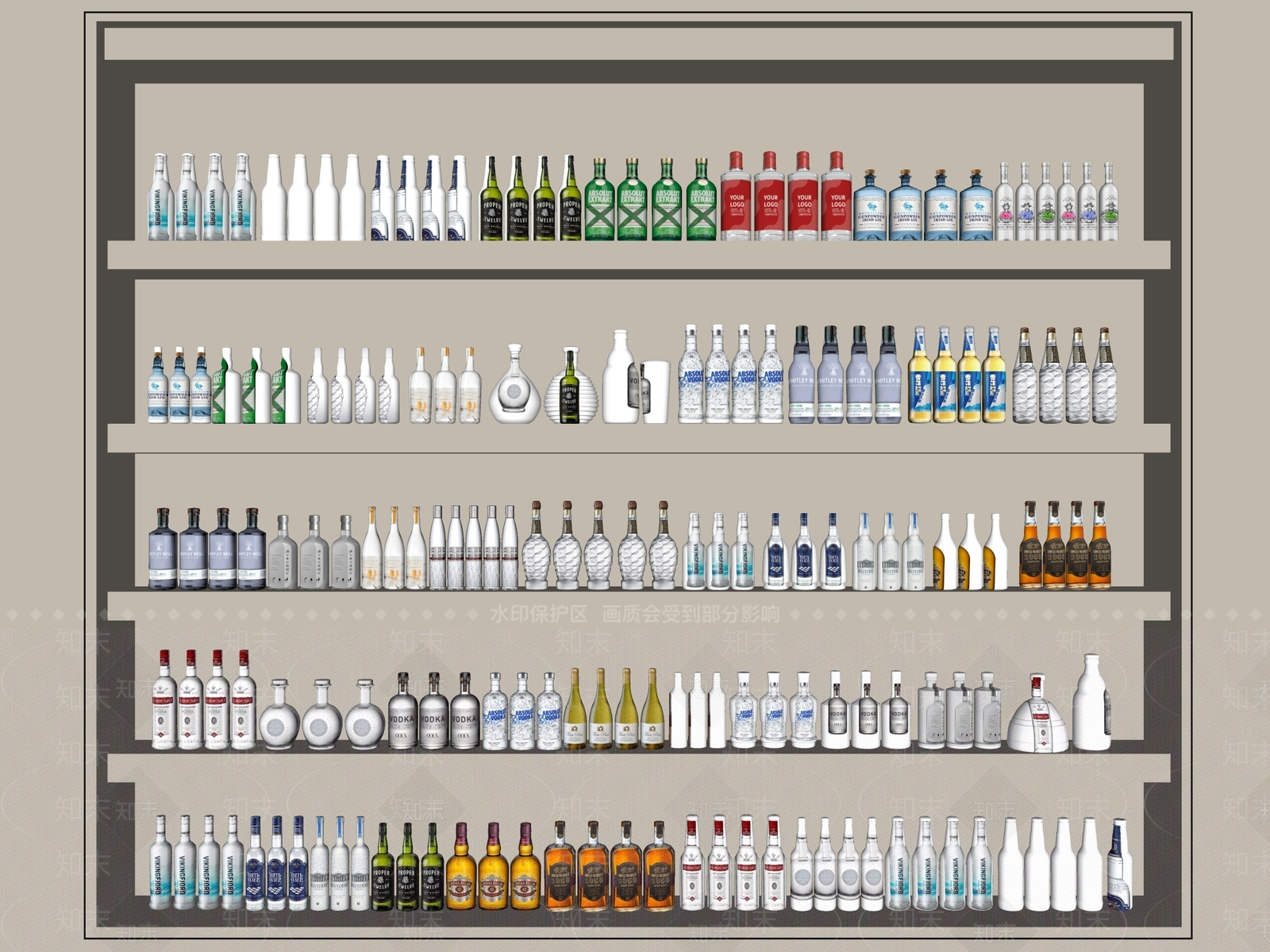 酒具SU模型下载【ID:1176833188】