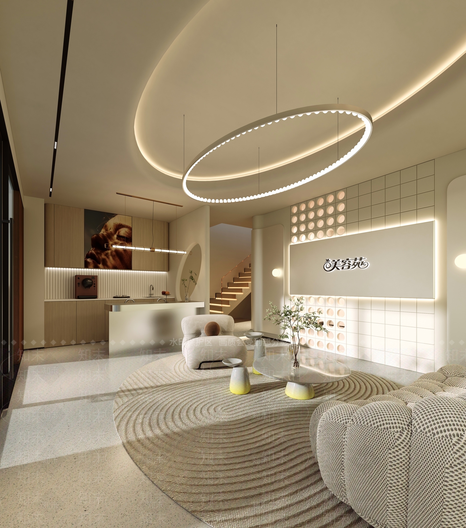 现代侘寂美容院3D模型下载【ID:1176833472】