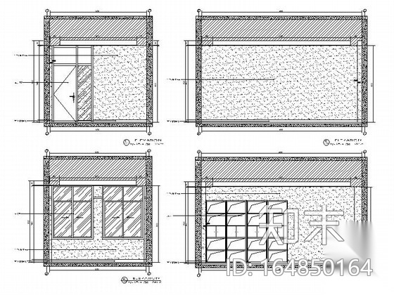 某市老年活动中心室内装修施工图施工图下载【ID:164850164】