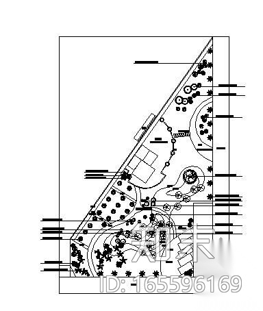 某厂区厂房周围景观绿化cad施工图下载【ID:165596169】