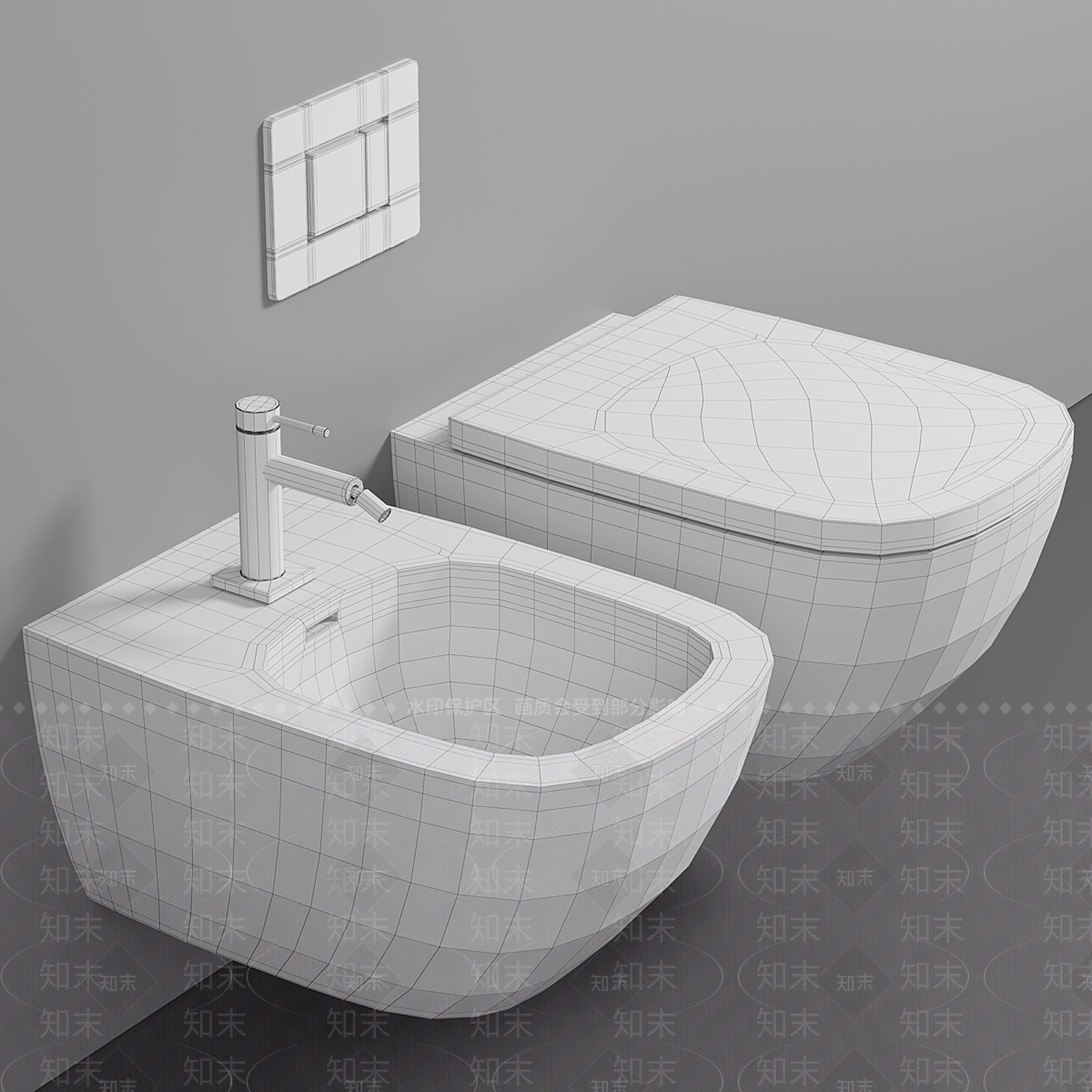 马桶3D模型下载【ID:1176843365】
