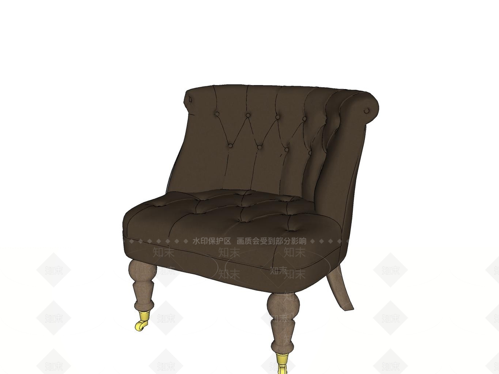 现代沙发凳SU模型下载【ID:1176855592】