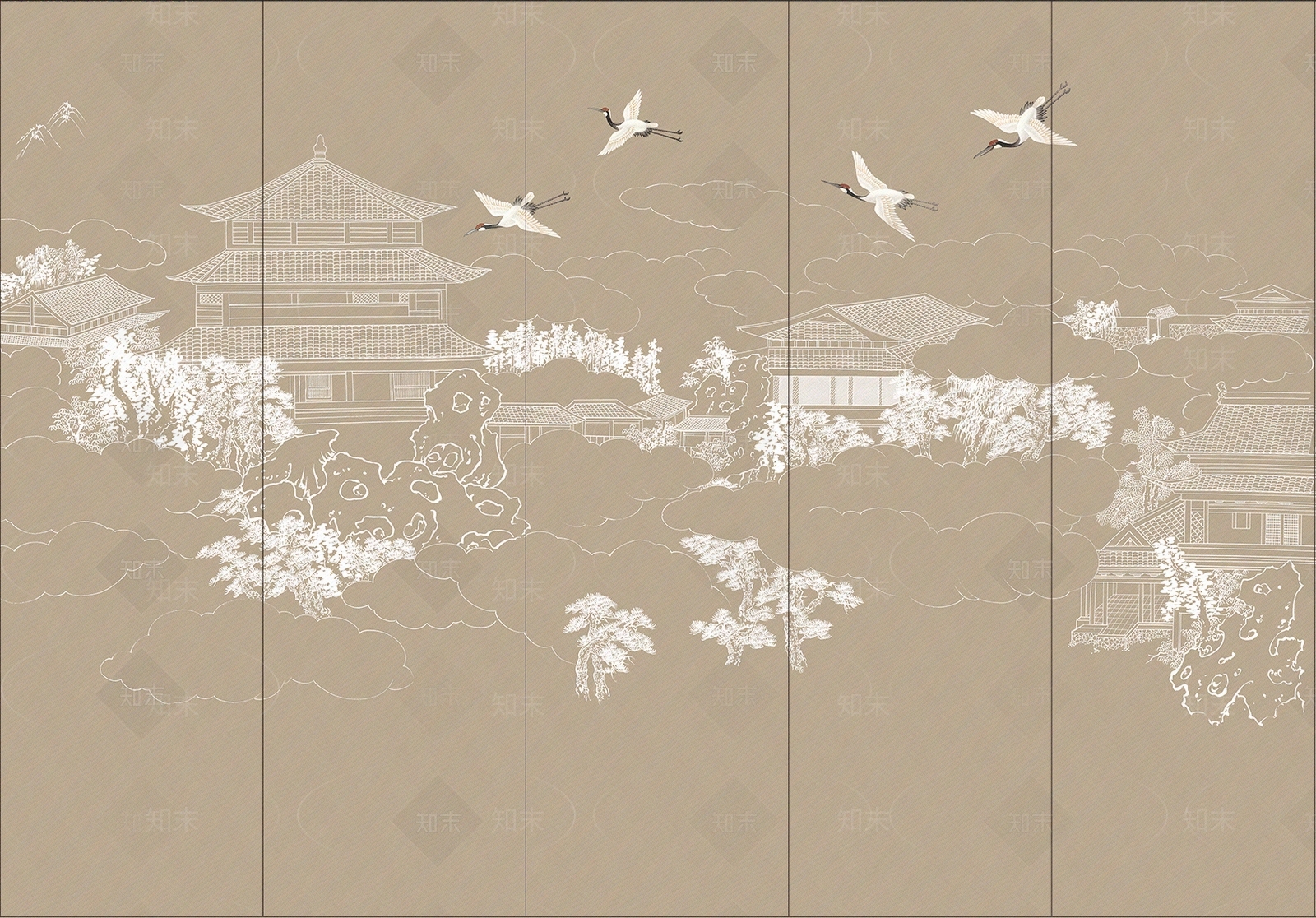 新中式中式挂画贴图下载【ID:1176857549】_【知末网贴图库】