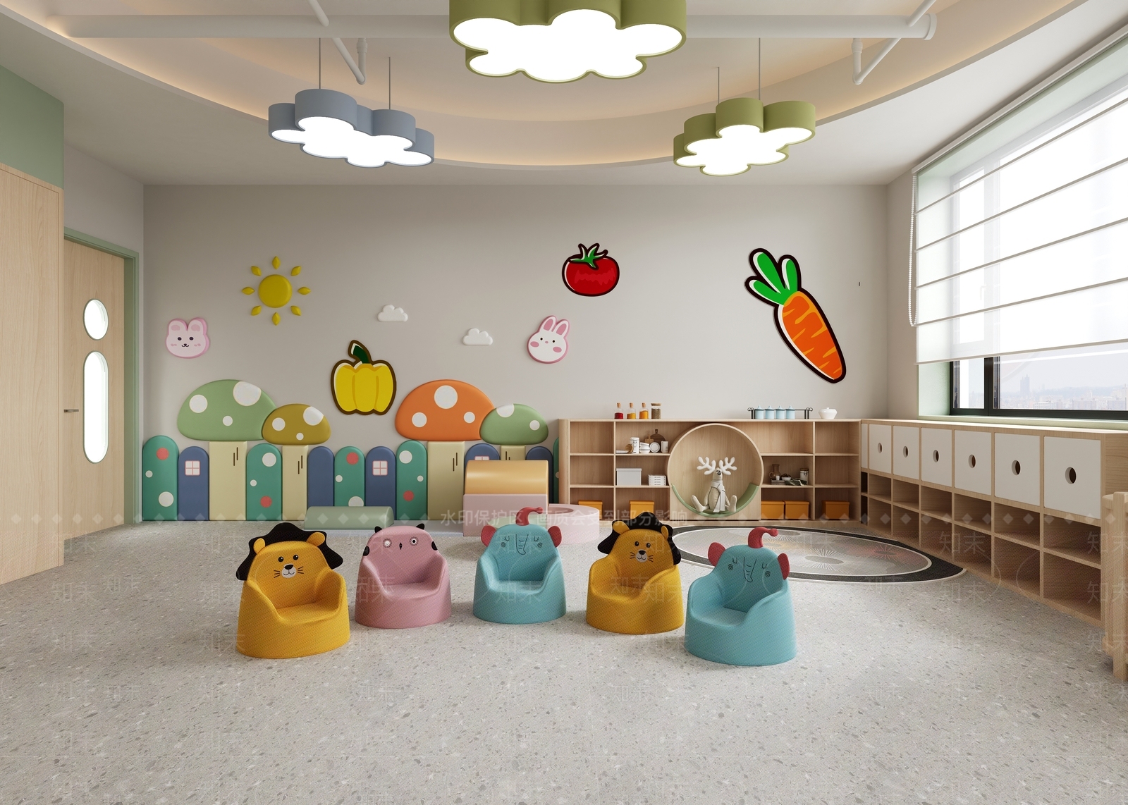 现代幼儿园3D模型下载【ID:1176861216】