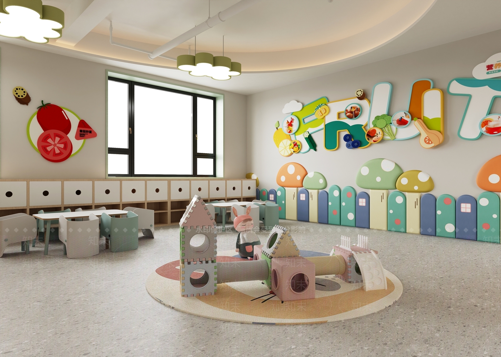 现代幼儿园3D模型下载【ID:1176861722】