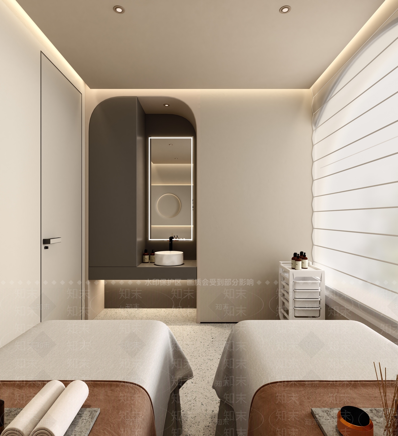 现代侘寂美容院3D模型下载【ID:1176871093】