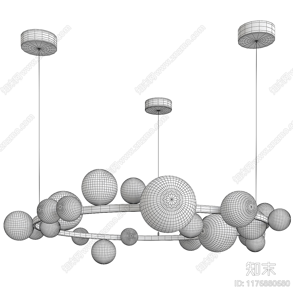 吊灯3D模型下载【ID:1176880680】