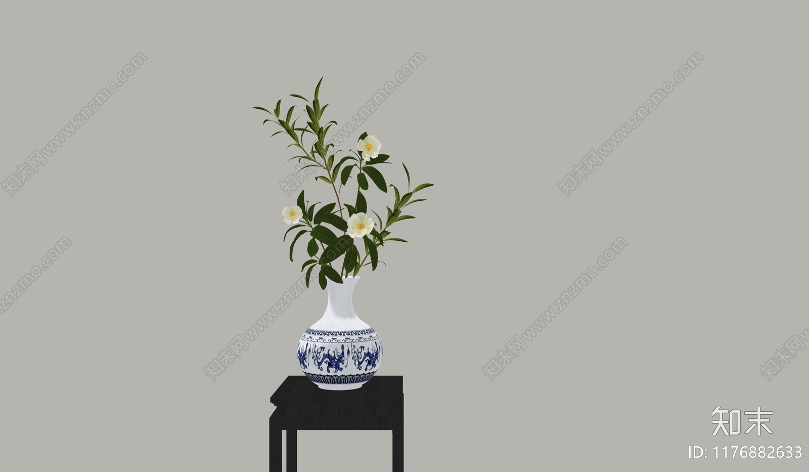 新中式现代花瓶SU模型下载【ID:1176882633】