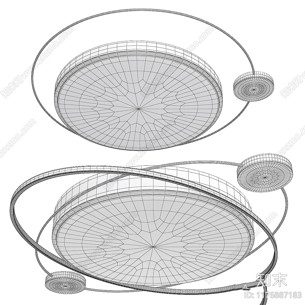 吸顶灯3D模型下载【ID:1176887183】