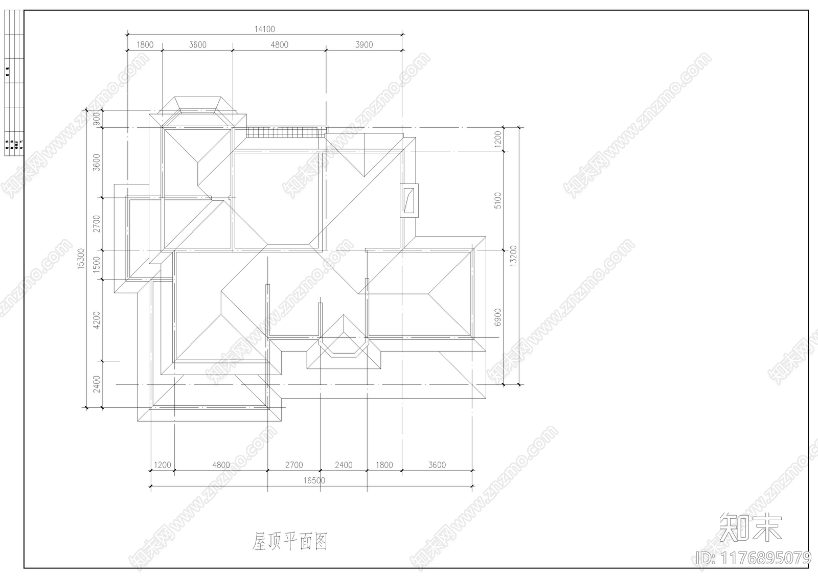 现代别墅建筑cad施工图下载【ID:1176895079】