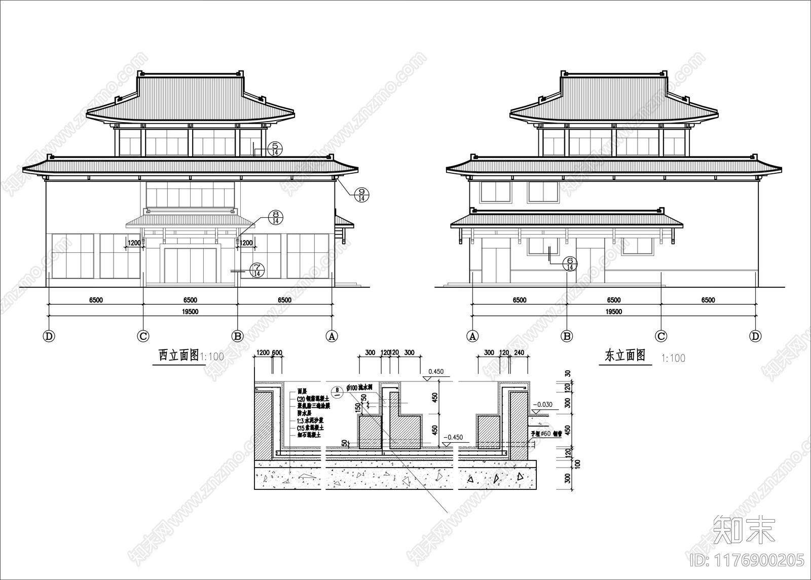 新中式其他商业建筑施工图下载【ID:1176900205】