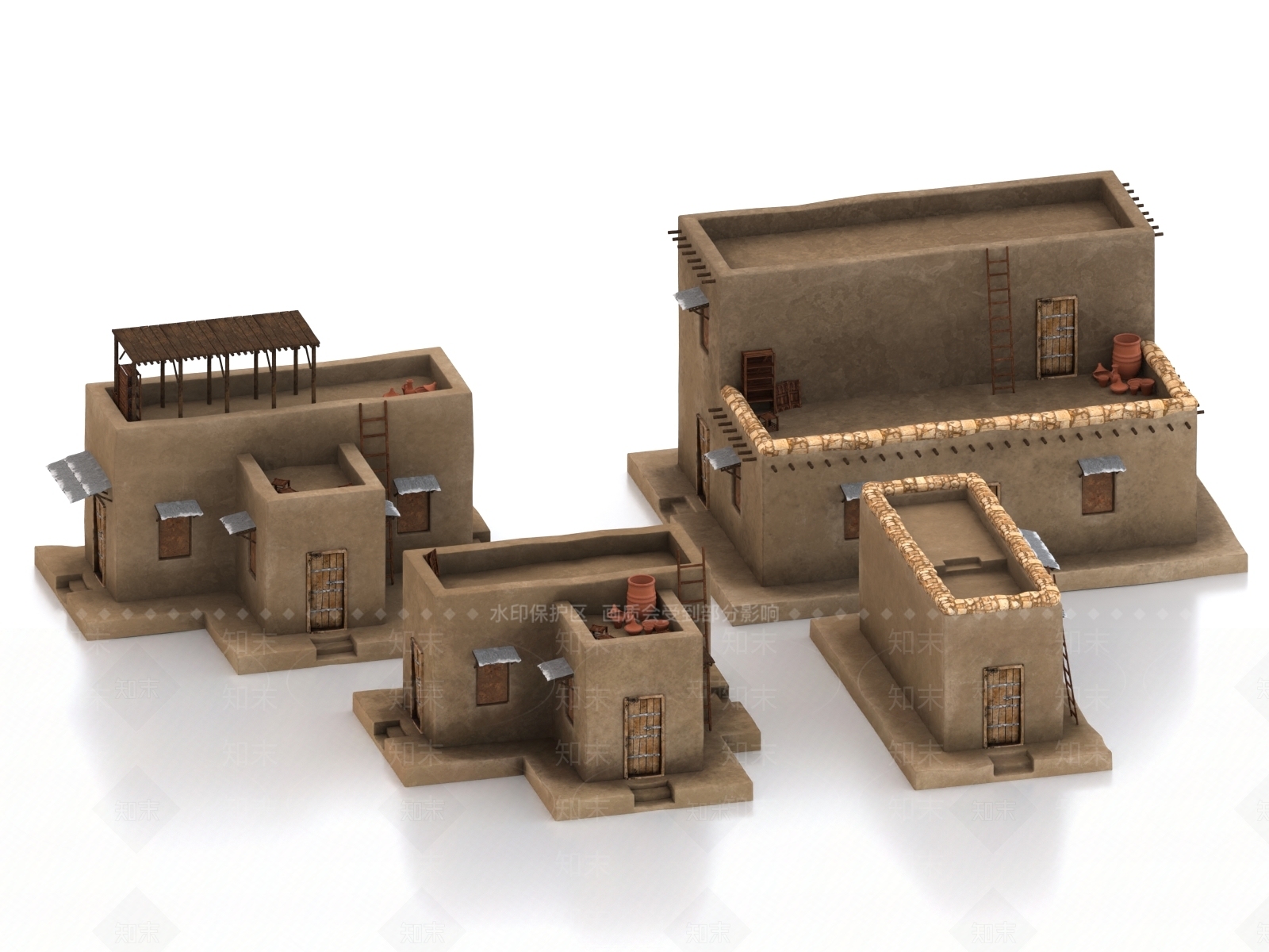现代艺术风格建筑3D模型下载【ID:1176900326】