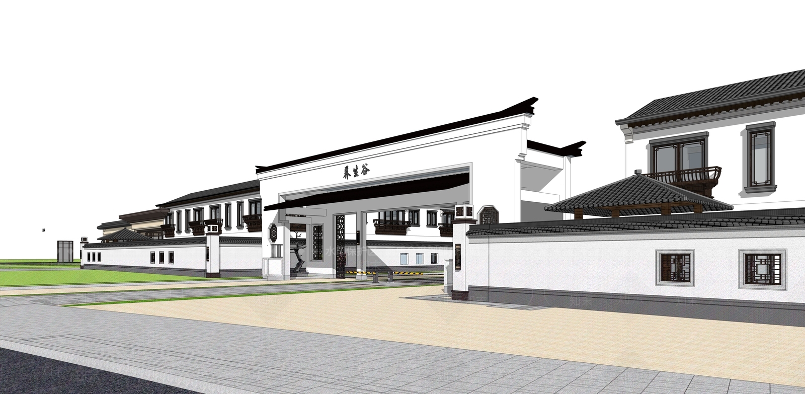 中式其他公共建筑SU模型下载【ID:1176905343】