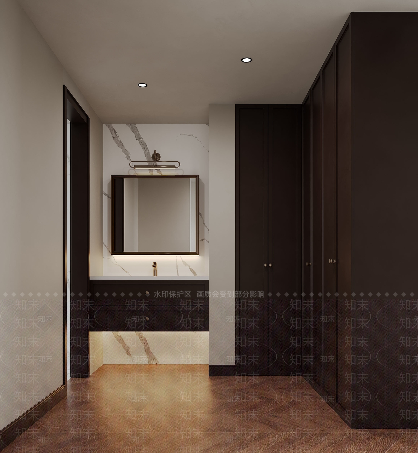 复古衣帽间3D模型下载【ID:1214829860】