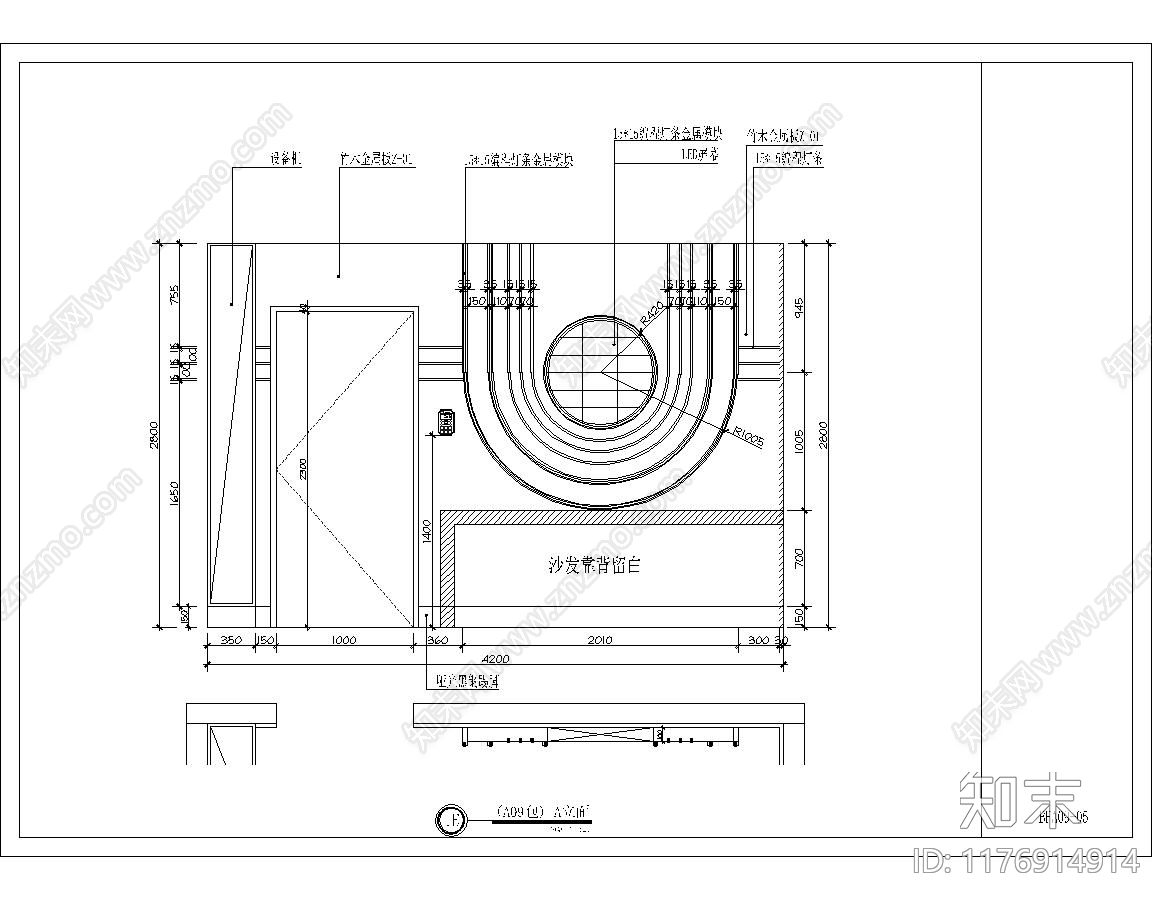 现代简约KTV施工图下载【ID:1176914914】