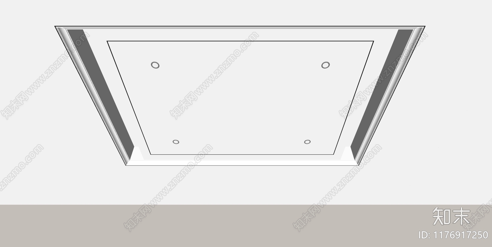 现代吊顶SU模型下载【ID:1176917250】