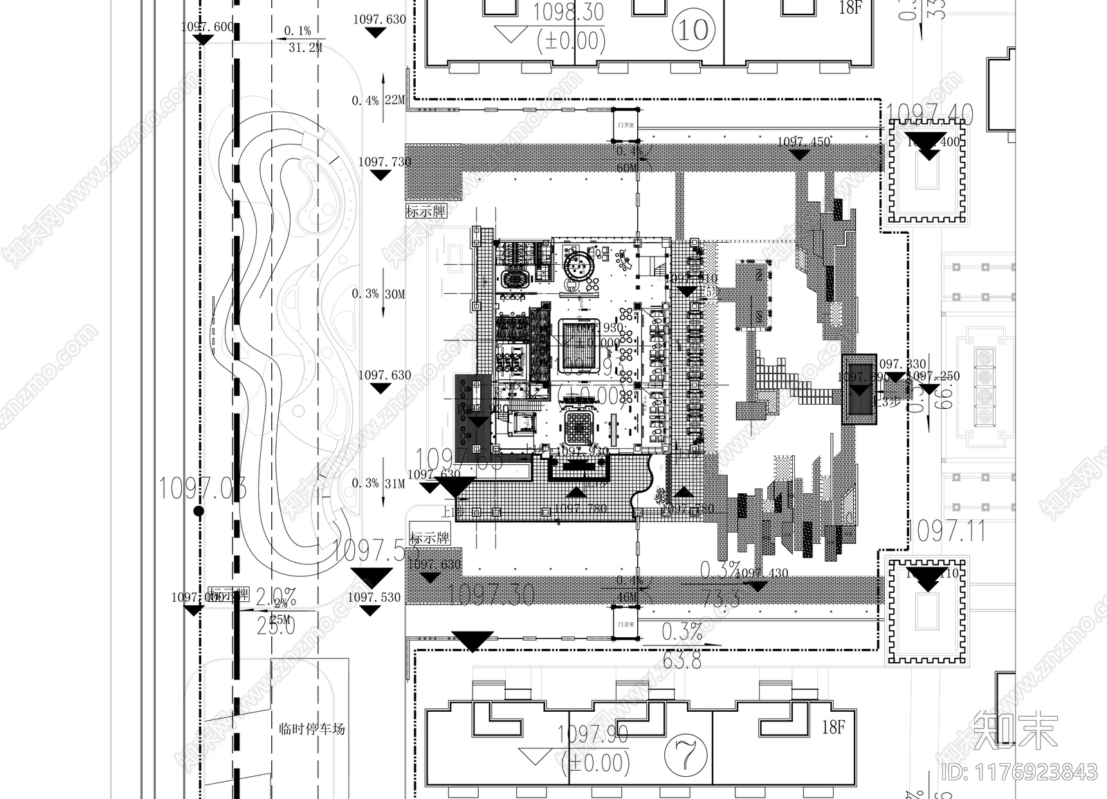 景观平面图cad施工图下载【ID:1176923843】