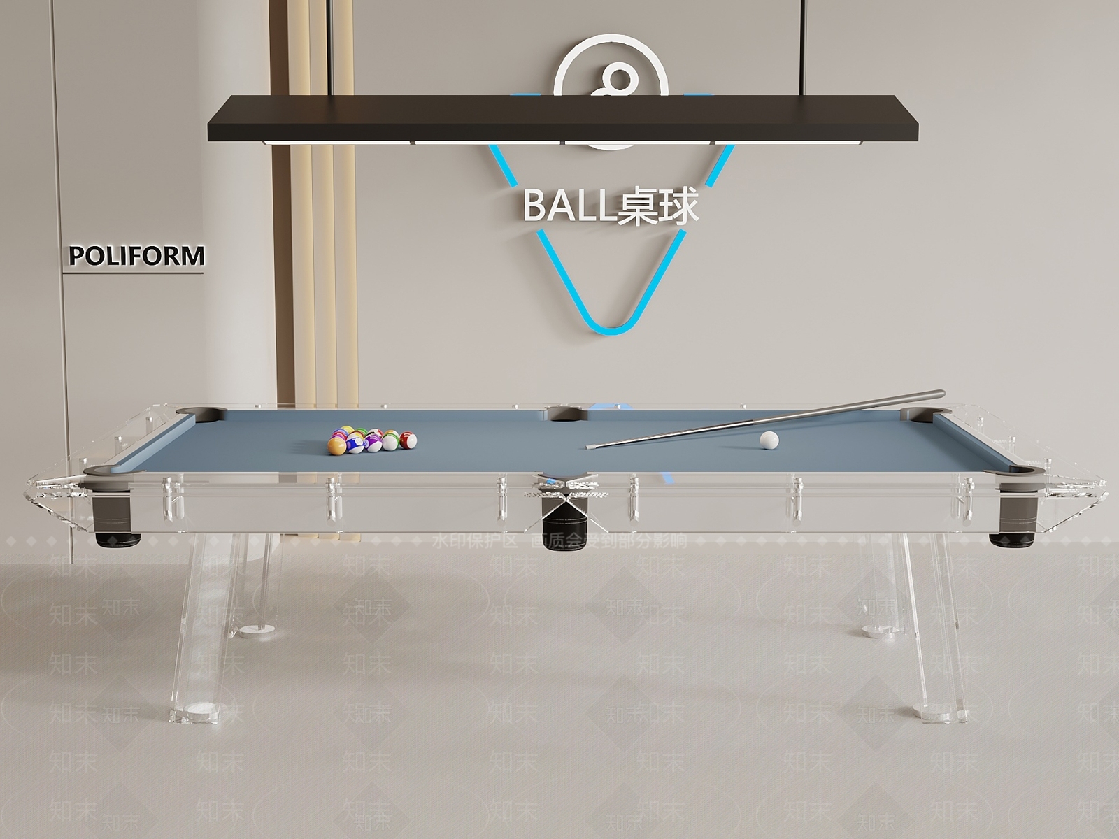 台球桌SU模型下载【ID:1176926414】