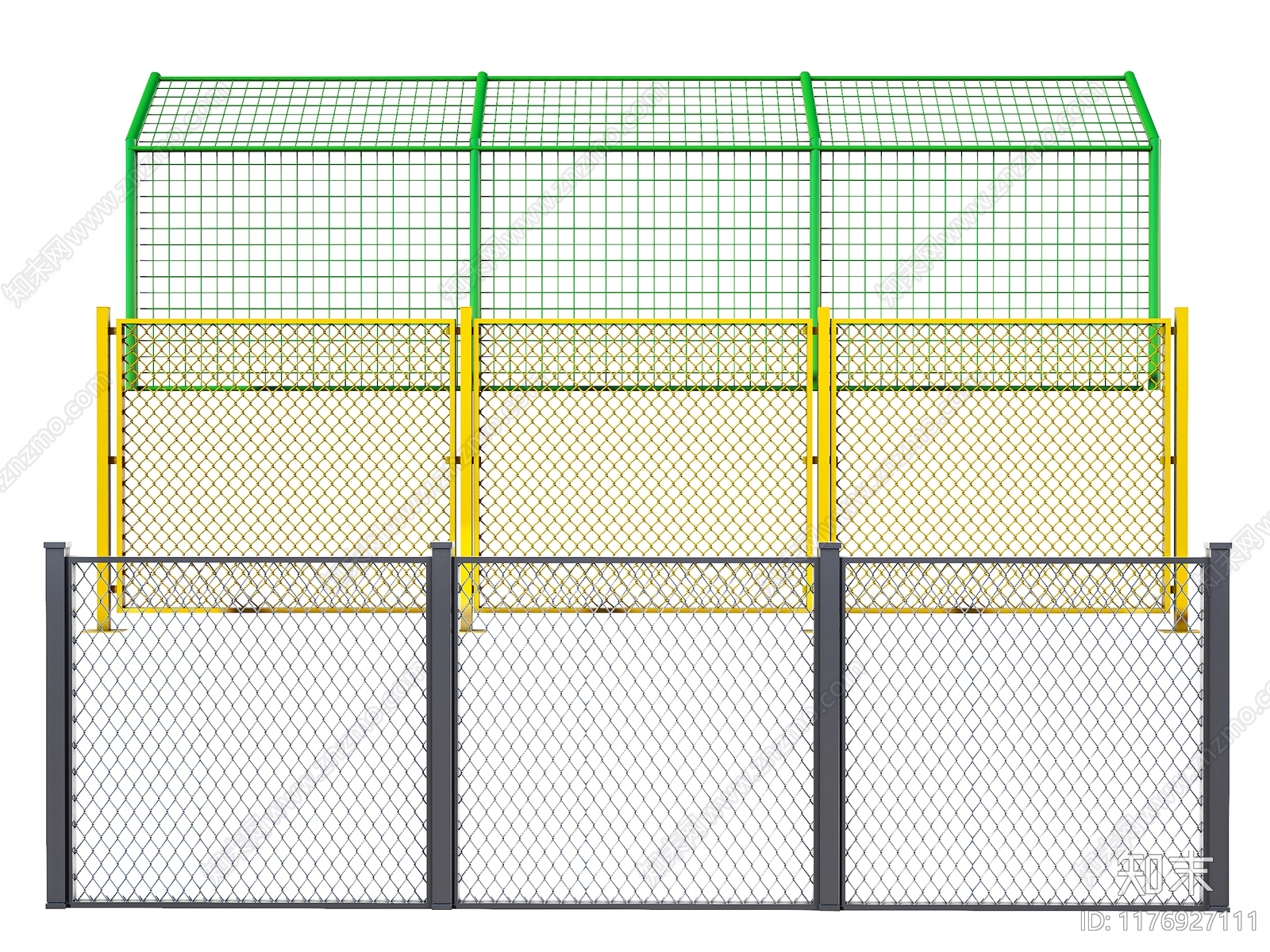 现代围栏护栏SU模型下载【ID:1176927111】