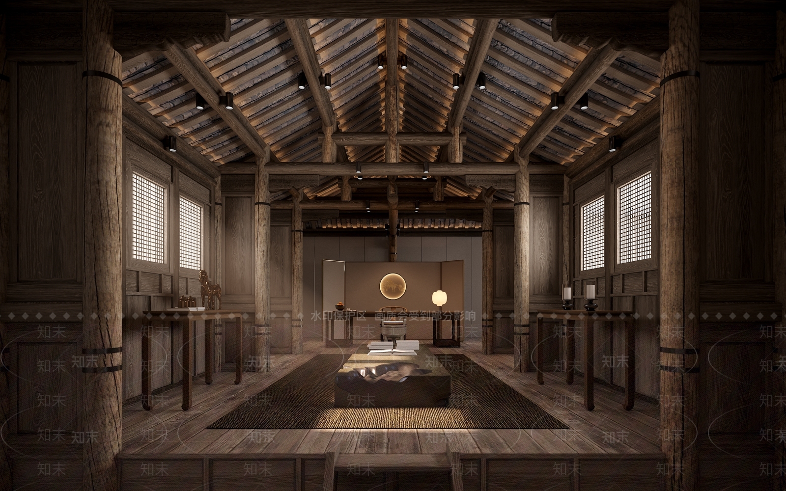 复古民宿3D模型下载【ID:1176934714】