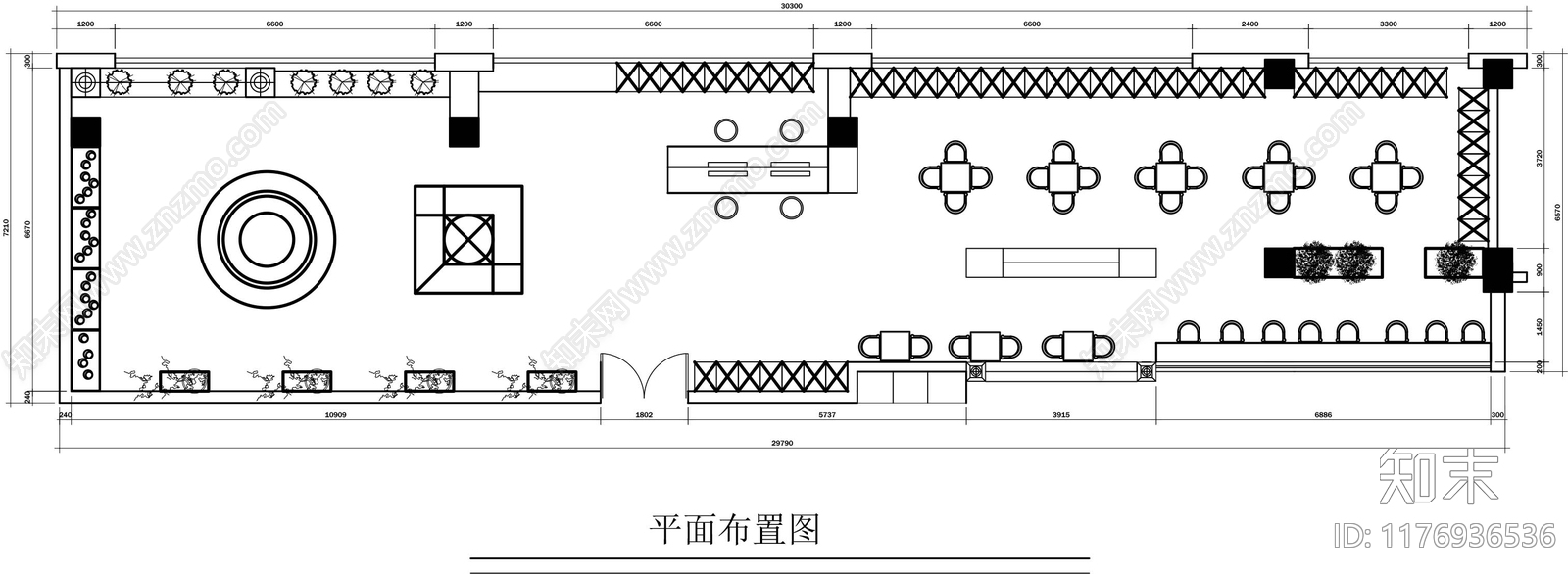 现代文创店cad施工图下载【ID:1176936536】