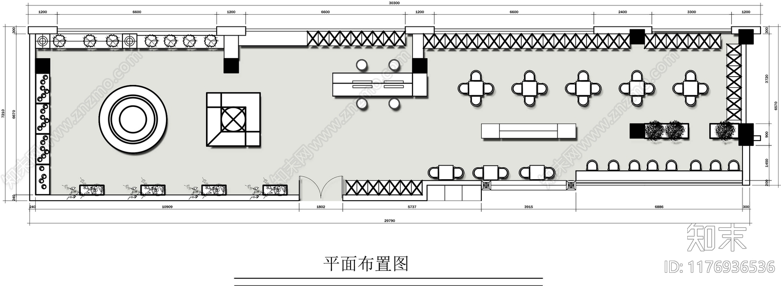 现代文创店cad施工图下载【ID:1176936536】