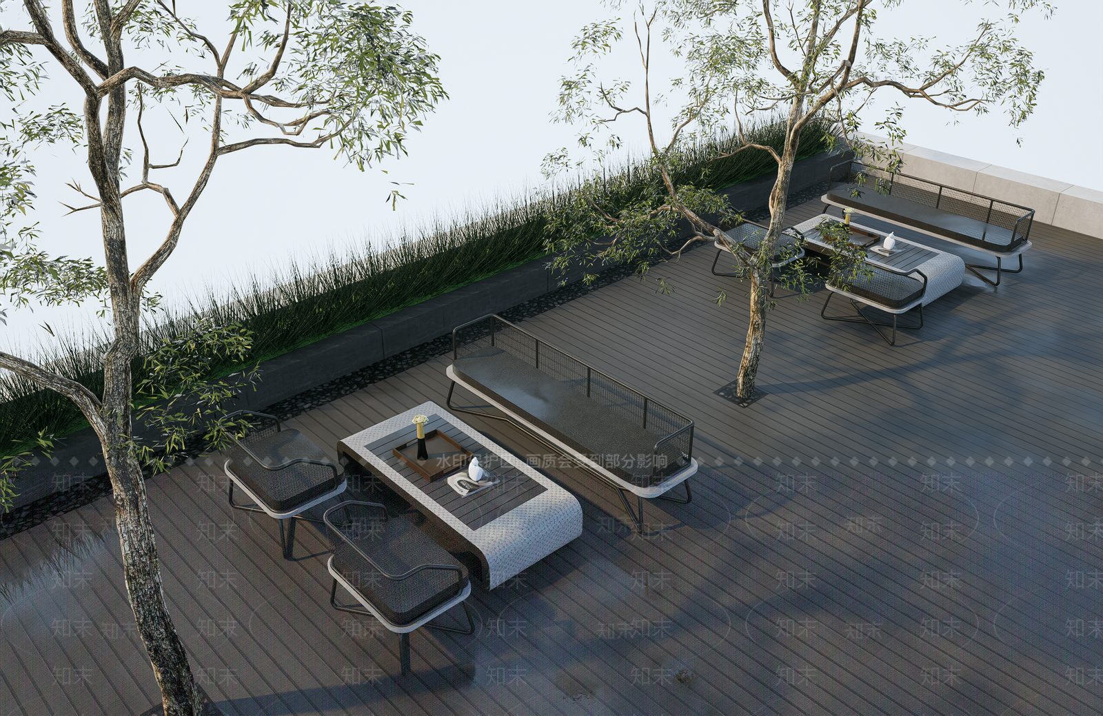 现代轻奢景观座椅SU模型下载【ID:1176939057】