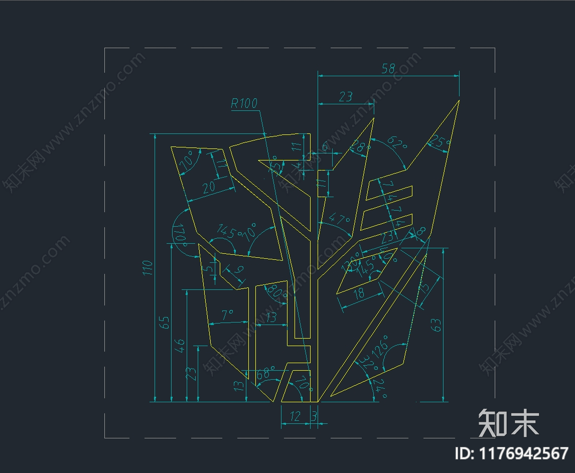 现代标识图库施工图下载【ID:1176942567】