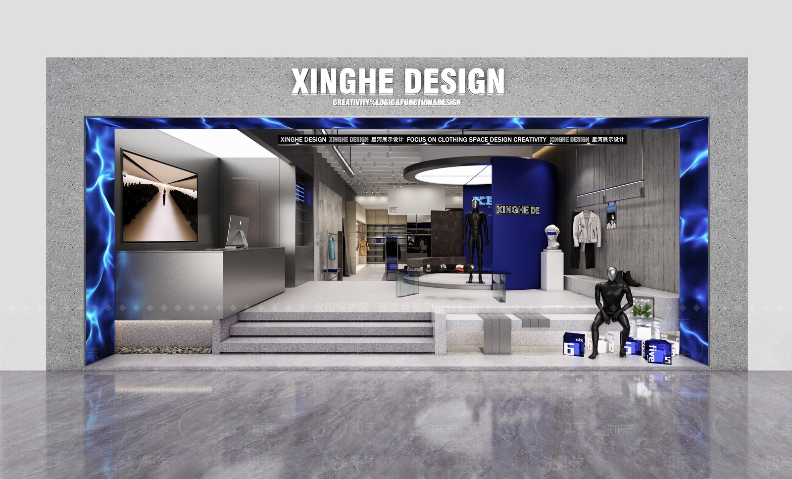 现代工业服装店SU模型下载【ID:1177039706】