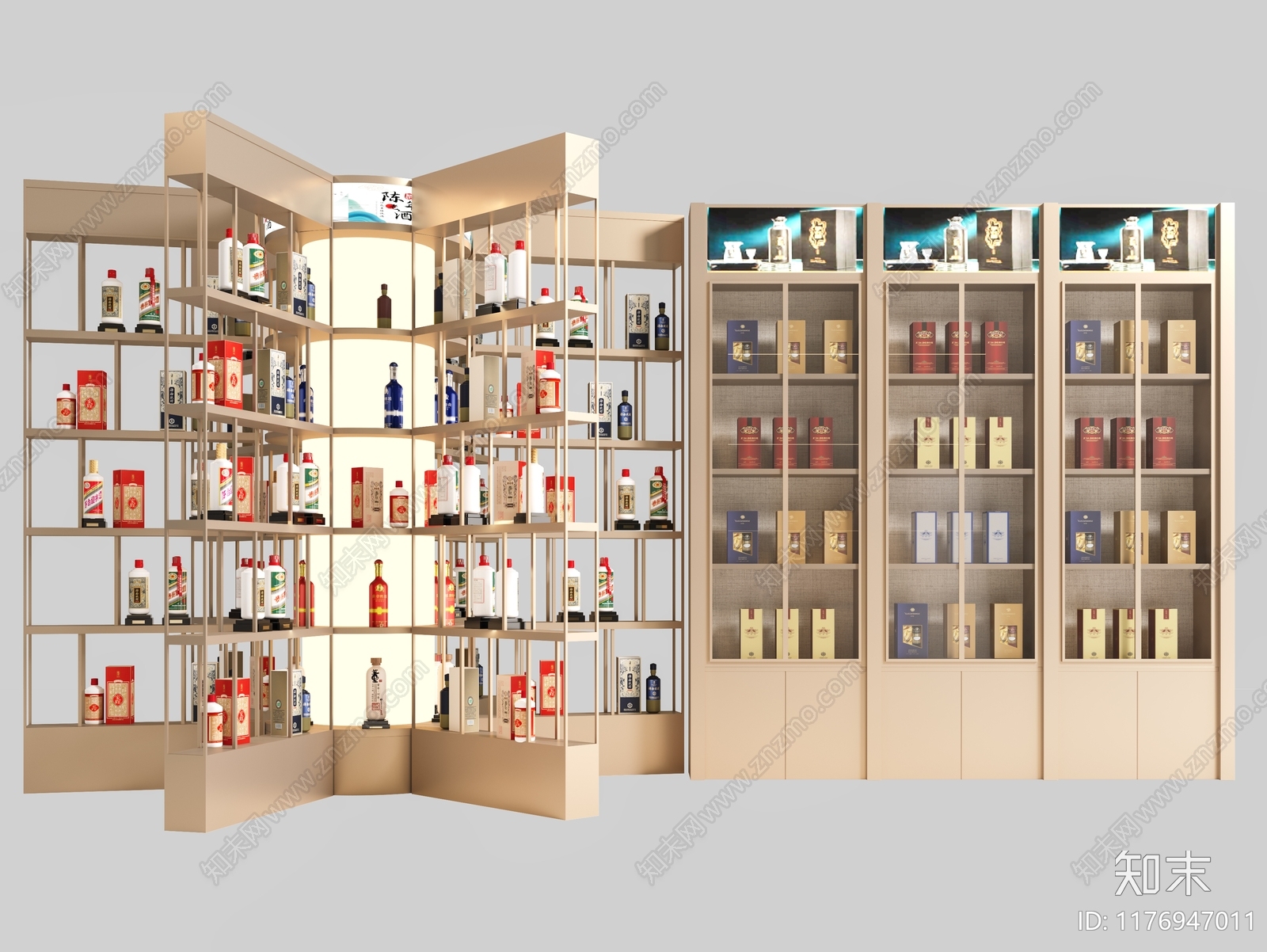 现代烟酒店3D模型下载【ID:1176947011】