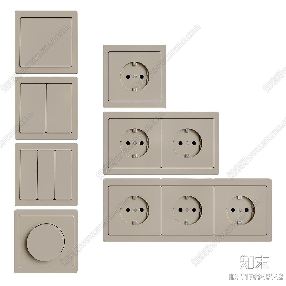 摆件组合3D模型下载【ID:1176948142】