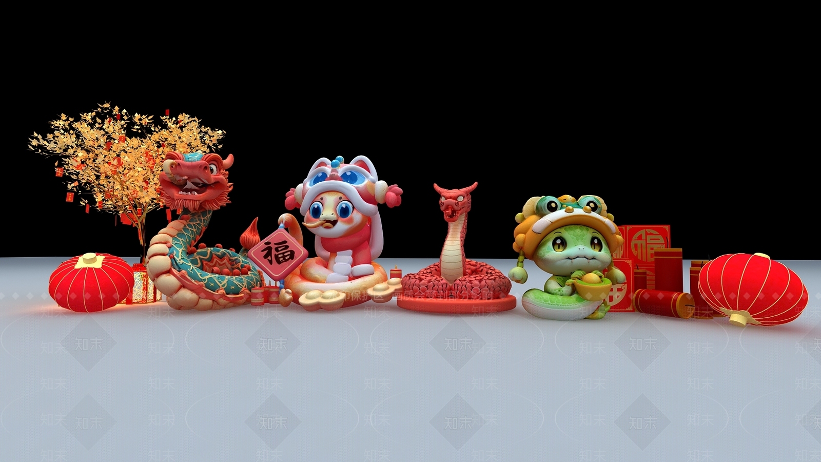 爬行类动物3D模型下载【ID:1176954942】