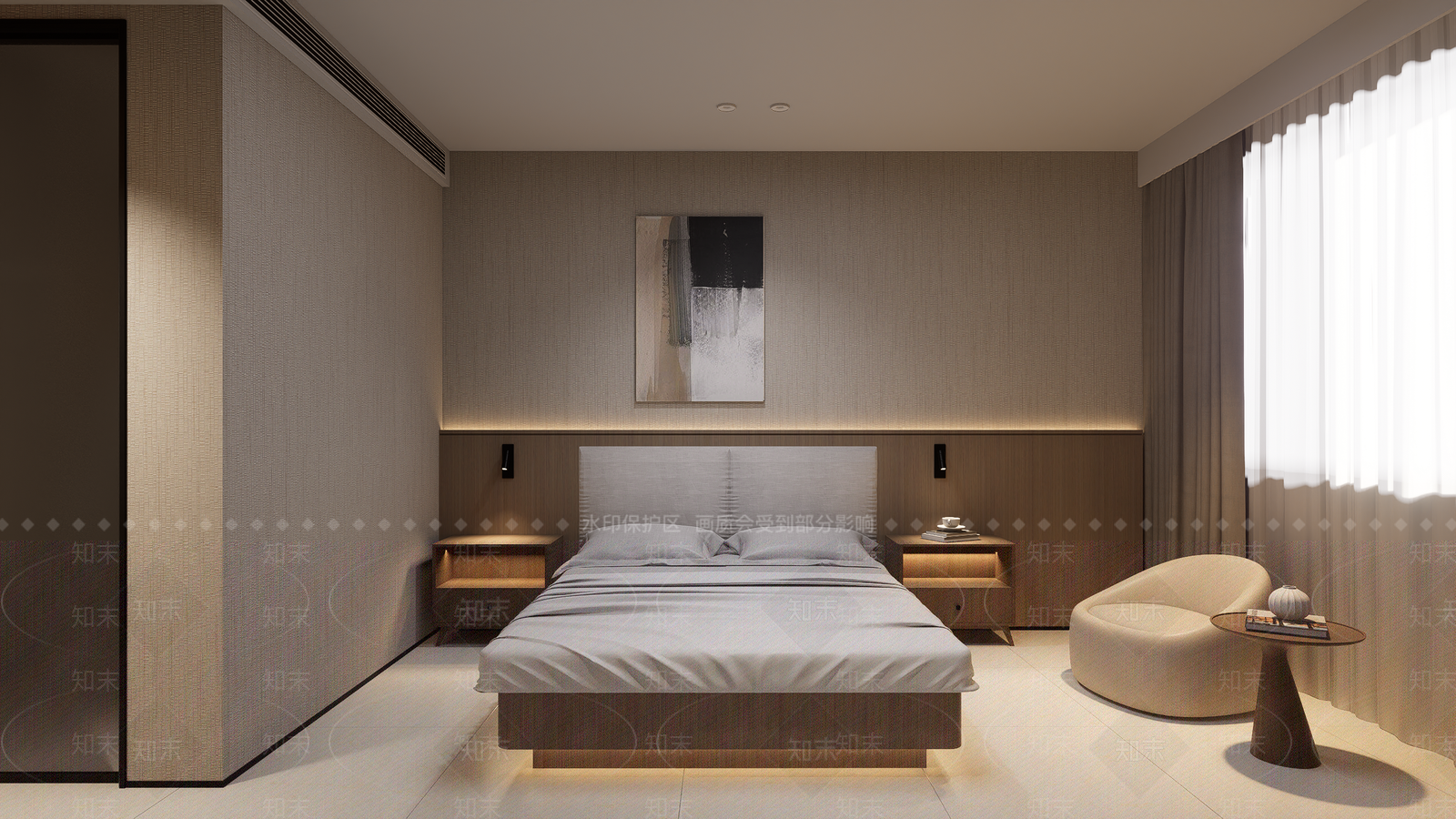 现代酒店客房SU模型下载【ID:1176960704】