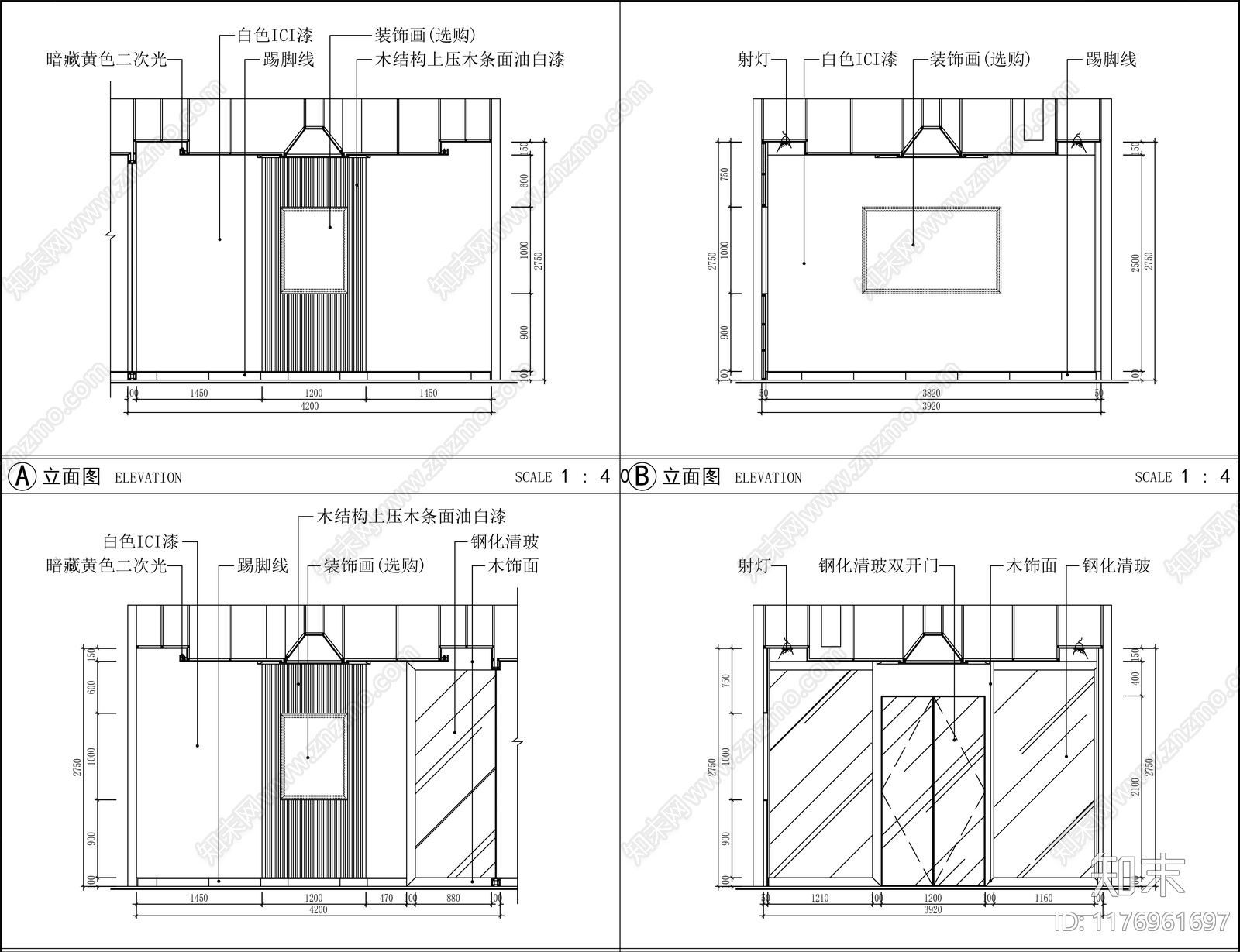 现代整体办公空间cad施工图下载【ID:1176961697】