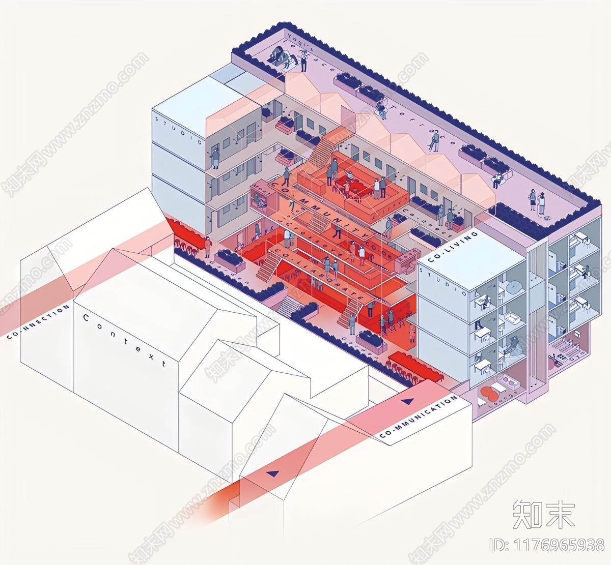 现代多层住宅SU模型下载【ID:1176965938】