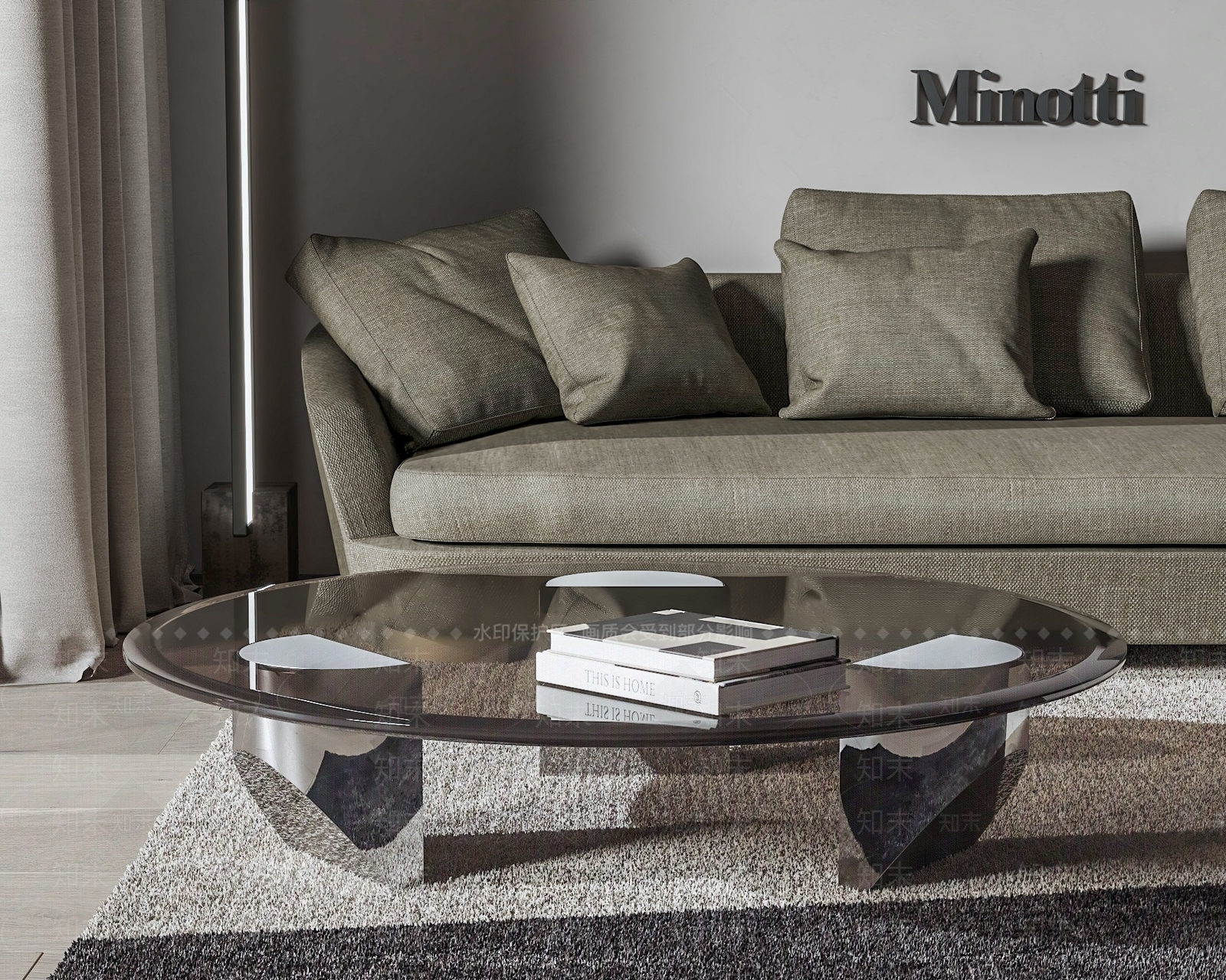 现代简约茶几SU模型下载【ID:1176989861】