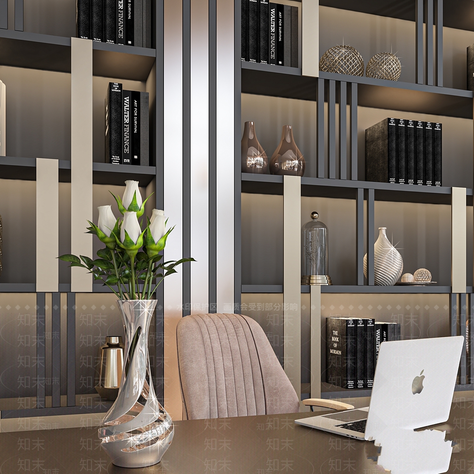 办公桌椅3D模型下载【ID:1176990997】