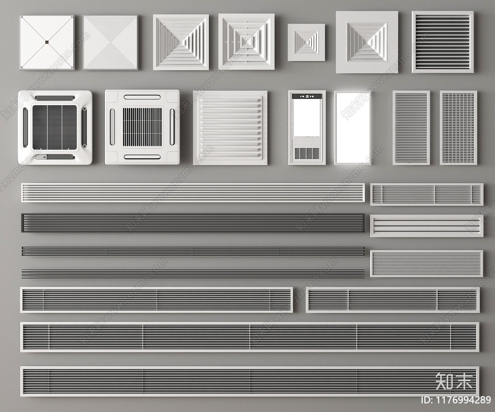 空调出风口3D模型下载【ID:1176994289】