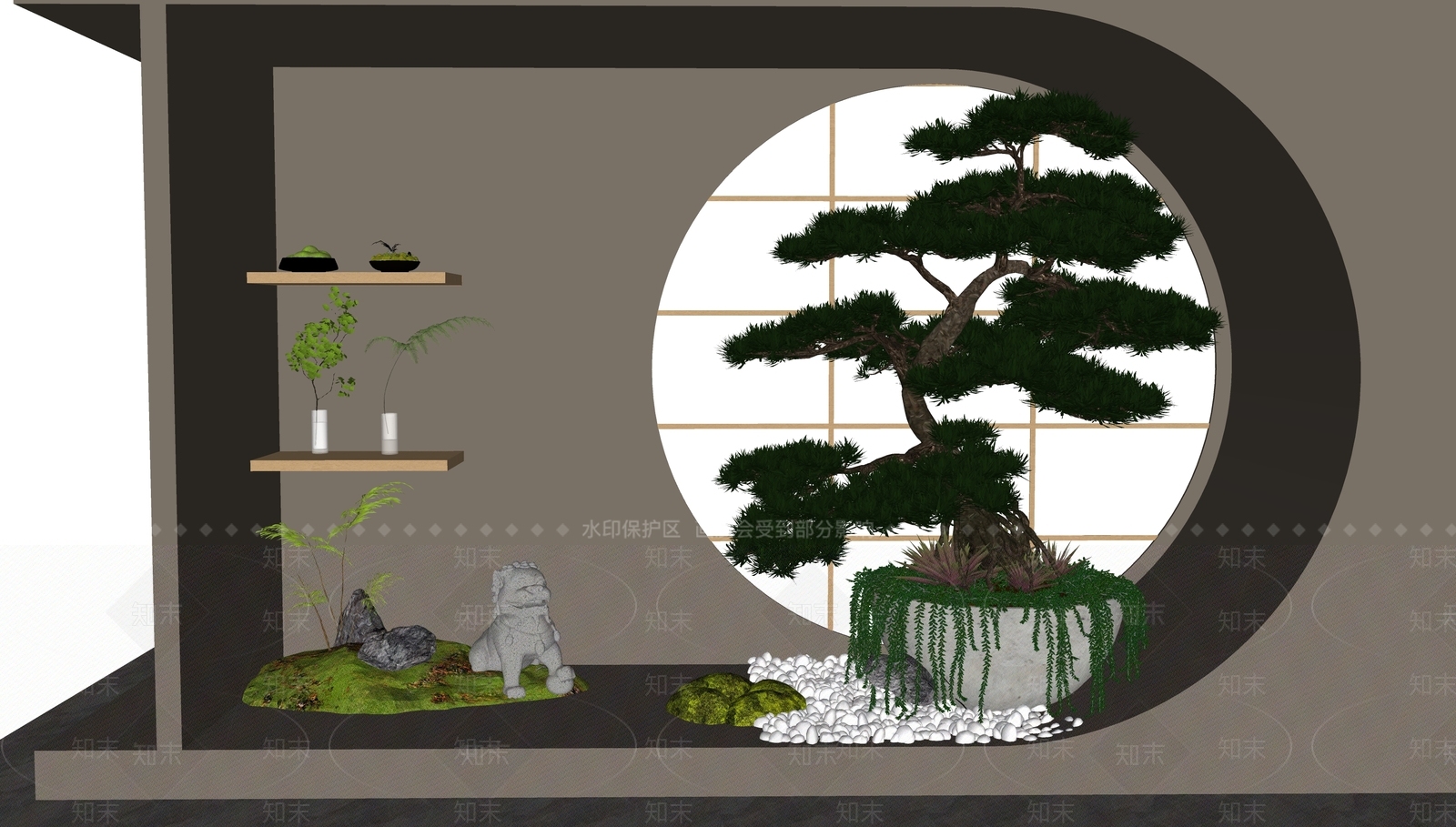 植物组合SU模型下载【ID:1176994794】