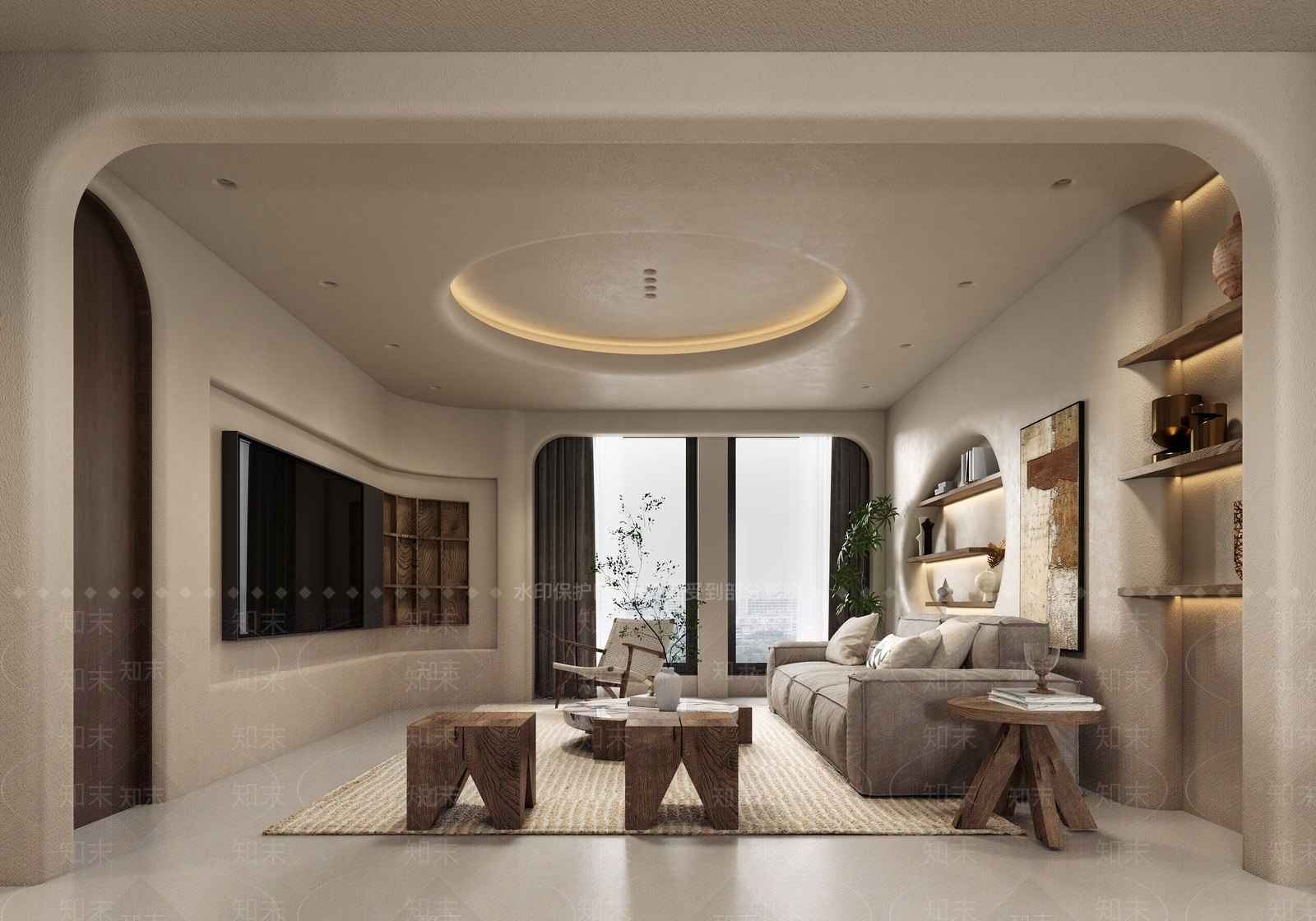 侘寂玄关3D模型下载【ID:1214831287】