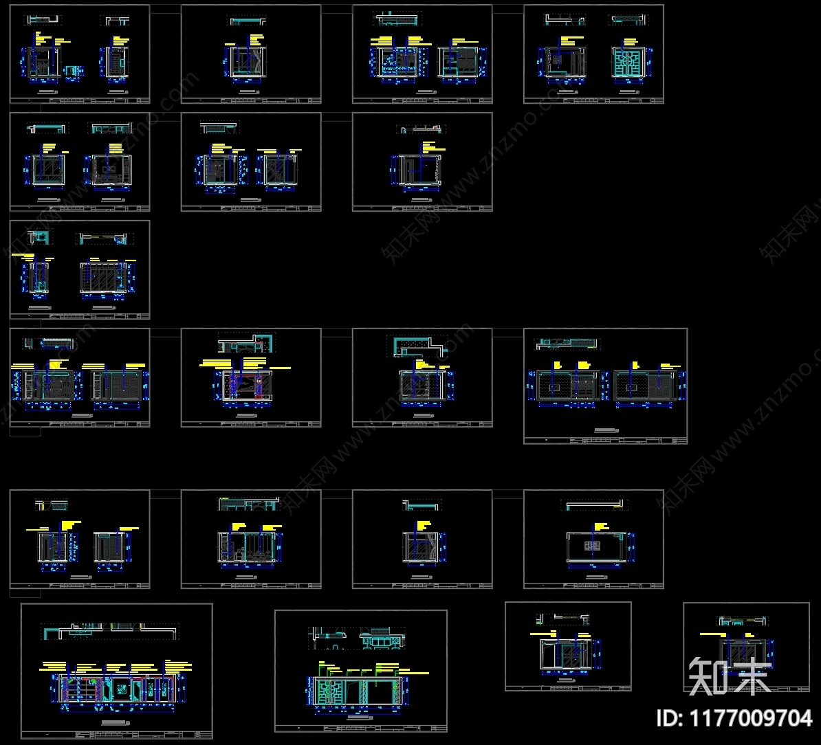 新中式驿站施工图下载【ID:1177009704】